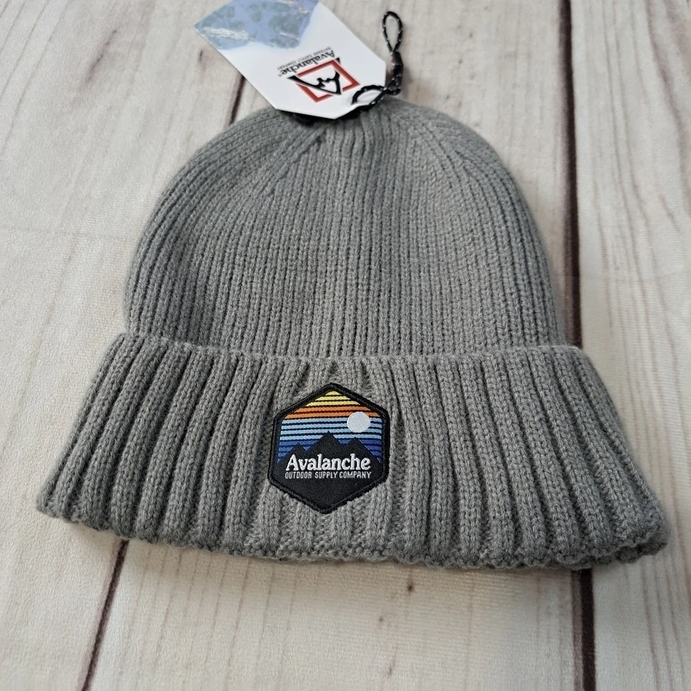 3 FOR 12 SALE Avalanche Gray Knit Beanie Cap Hat